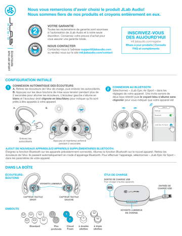 Jlab Audio Epic Air Sport Manuel du propriétaire | Fixfr
