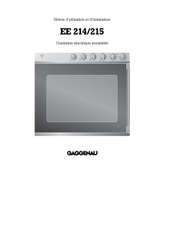 Gaggenau EE215135 Manuel utilisateur