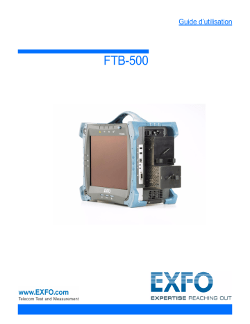 EXFO FTB-500 Mode d'emploi | Fixfr
