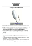 SIB DOMOTIX CHARGEUR MULTIFONCTION BE00001 Manuel utilisateur