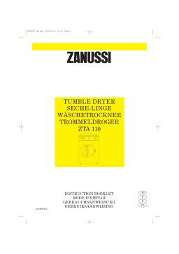 Zanussi ZTA110 Manuel utilisateur