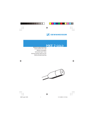 Manuel du propriétaire | Sennheiser MKE 2 Gold Manuel utilisateur | Fixfr