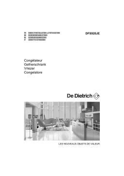 De Dietrich DFS920JE Manuel utilisateur