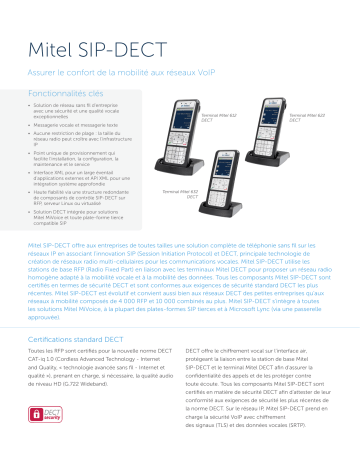 Mitel 600 Family Fiche technique | Fixfr