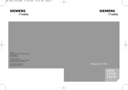 Siemens CX70 Manuel utilisateur