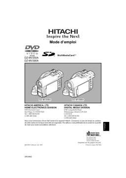 Hitachi DZ-MV350A Manuel utilisateur