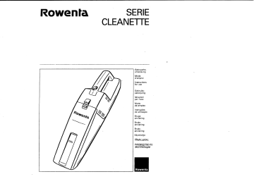 Manuel du propriétaire | Rowenta AC 120 CLEANETTE Manuel utilisateur | Fixfr