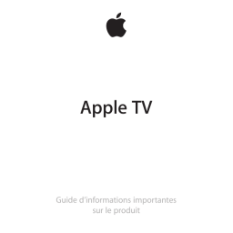 Apple APPLE TV 3E GENERATION Manuel utilisateur