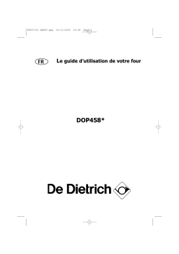 De Dietrich DOP458WF1 Manuel utilisateur