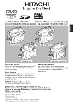 Hitachi DZ-GX3200E Mode d'emploi