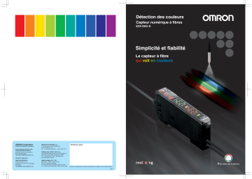 Manuel du propriétaire | Omron E3X-DAC-S Manuel utilisateur | Fixfr