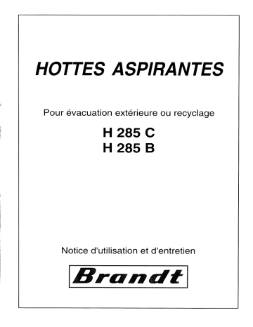 FXH285B | HF288B | H285B | FXH285C | H285C | Manuel du propriétaire | Vedette HF288C Manuel utilisateur | Fixfr