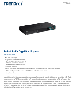 Trendnet TPE-TG160g 16-Port Gigabit PoE+ Switch Fiche technique