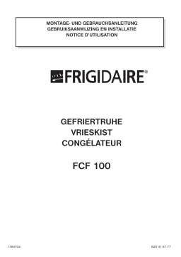 Frigidaire FCF100 Manuel utilisateur