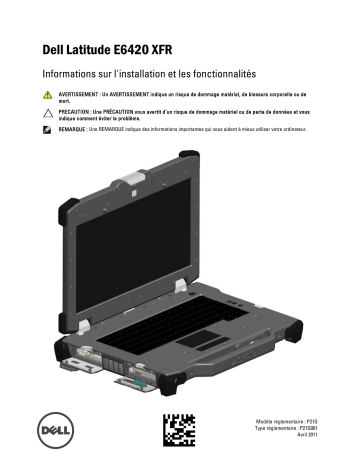 Dell Latitude E6420 XFR laptop Guide de démarrage rapide | Fixfr