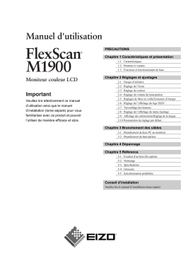 Eizo FlexScan M1900 Manuel utilisateur