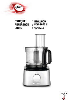 Kenwood FDP603 Manuel utilisateur