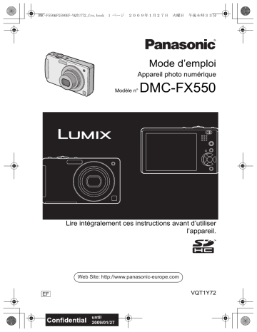 Panasonic DMC FX550 Mode d'emploi | Fixfr