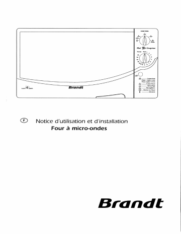 Manuel du propriétaire | Brandt PIZZAF4 Manuel utilisateur | Fixfr