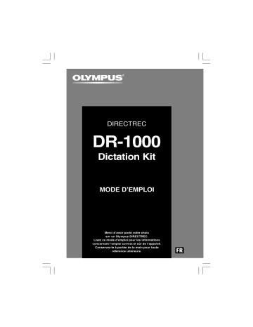Olympus DR 1000 Mode d'emploi | Fixfr