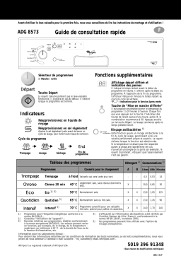 Whirlpool ADG 8573 WH Manuel utilisateur