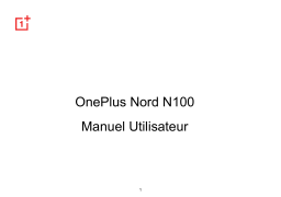 OnePlus Nord N100 Manuel utilisateur