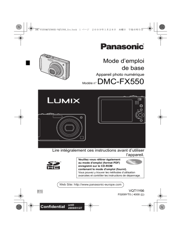 Panasonic DMC FX550 Mode d'emploi | Fixfr