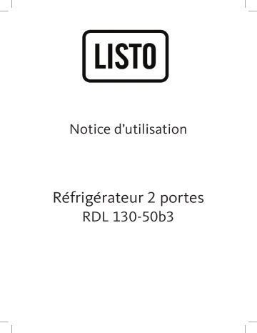 Manuel du propriétaire | Listo RDL 130-50b3 Réfrigérateur combiné Manuel utilisateur | Fixfr