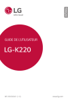 LG S&eacute;rie K220 Manuel utilisateur