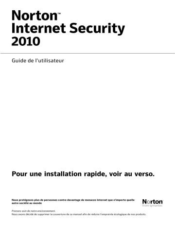 Symantec Norton Internet Security 2010 Mode d'emploi | Fixfr