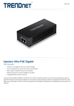 Trendnet TPE-117GI Gigabit Ultra PoE Injector Fiche technique