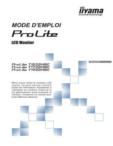 Manuel du propriétaire | iiyama PROLITE T2234MC-1 Manuel utilisateur | Fixfr