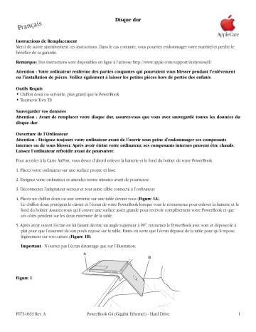 Manuel du propriétaire | Apple POWERBOOK G4 (GIGABIT ETHERNET) Manuel utilisateur | Fixfr