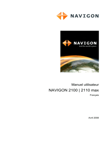 Navigon 2110 Max Manuel utilisateur | Fixfr