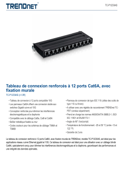 Trendnet TC-P12C6AS 12-Port Cat6A Shielded Wall Mount Patch Panel Fiche technique