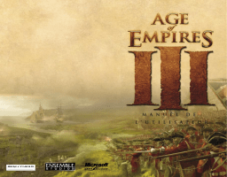 GAMES PC Age of Empires III Manuel utilisateur