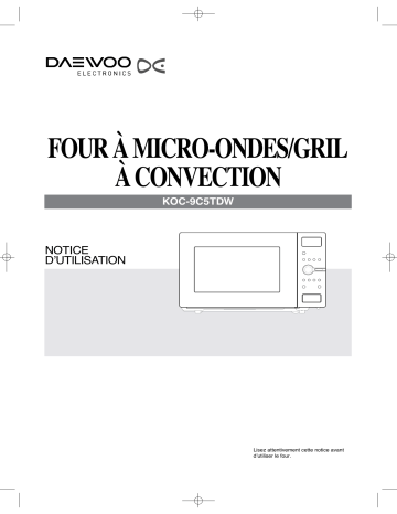 Manuel du propriétaire | Daewoo KOC9C5TDW Manuel utilisateur | Fixfr