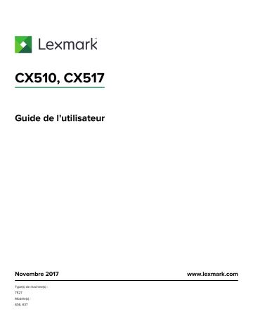 Manuel du propriétaire | Lexmark C746 Manuel utilisateur | Fixfr