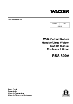 Wacker Neuson RSS800A Tandem Roller Manuel utilisateur
