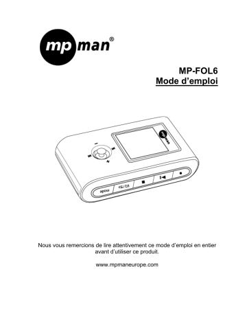 MPMan MP FOL6 Mode d'emploi | Fixfr