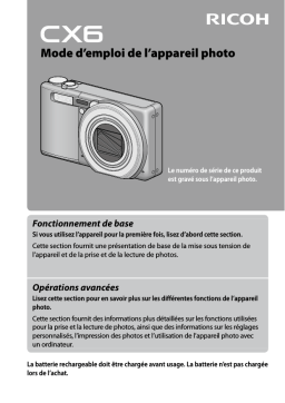 Ricoh CX6 Mode d'emploi