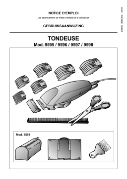 CALOR COIFFURE TONDEUSE 9595 Manuel utilisateur