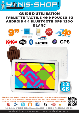 Yonis Tablette 9" 4G Android 4.4 Manuel utilisateur