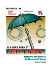 Kaspersky Anti-Virus 4.5: Manuel utilisateur + AI Chat