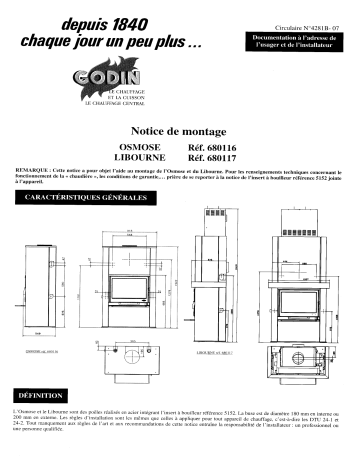 Manuel du propriétaire | Godin 680117 LIBOURNE Manuel utilisateur | Fixfr