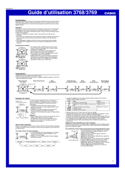 Casio 3768 Manuel utilisateur