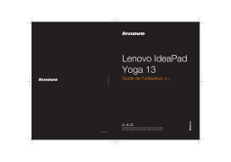 Lenovo YOGA 13 59375125 Manuel utilisateur