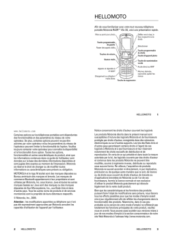 Motorola MOTO RAZR Vx Mode d'emploi