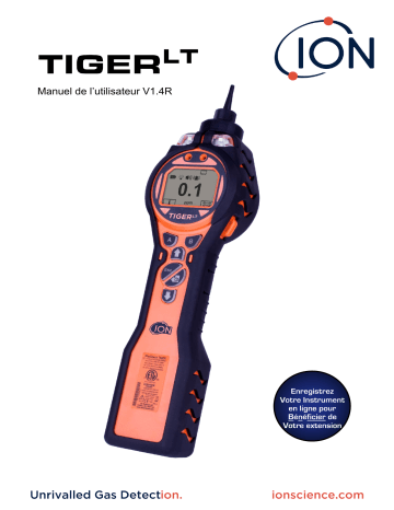 Ion Science Tiger LT handheld VOC detector Manuel utilisateur | Fixfr