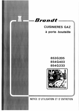 Brandt 854G40 Manuel utilisateur